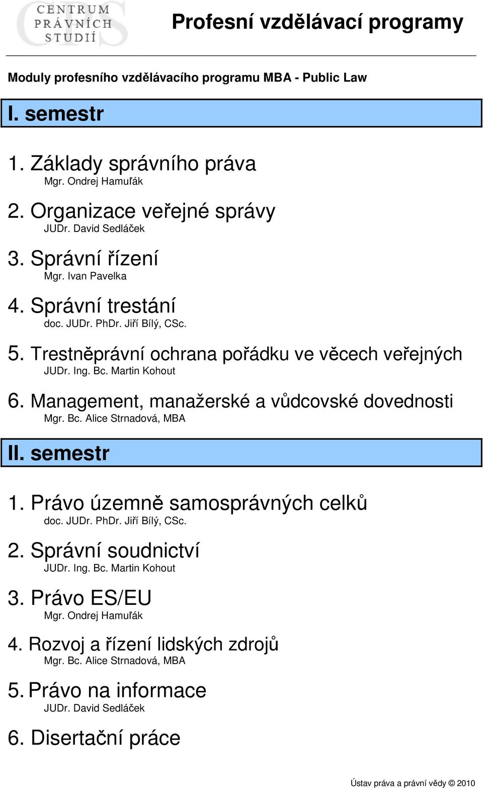 Management, manažerské a vůdcovské dovednosti Mgr. Bc. Alice Strnadová, MBA II. semestr 1. Právo územně samosprávných celků 2.