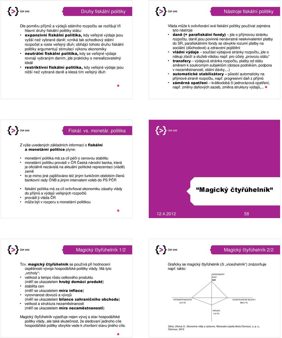 se veřejné výdaje rovnají vybraným daním, jde prakticky o nerealizovatelný ideál restriktivní fiskální politika, kdy veřejné výdaje jsou nižší než vybrané daně a klesá tím veřejný dluh 12.4.