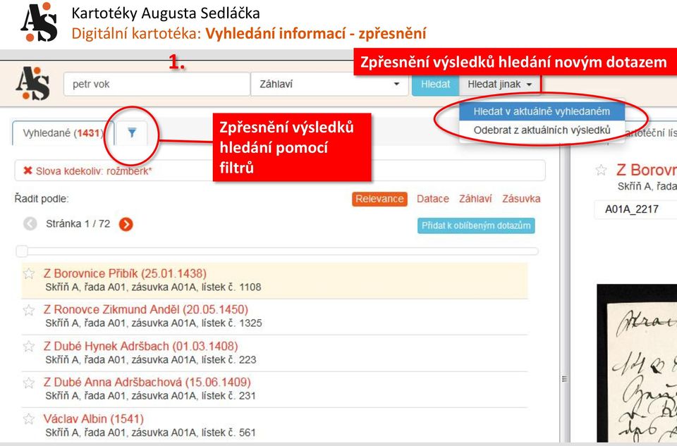 Zpřesnění výsledků 2.
