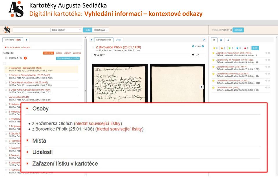 kontextové odkazy Generované