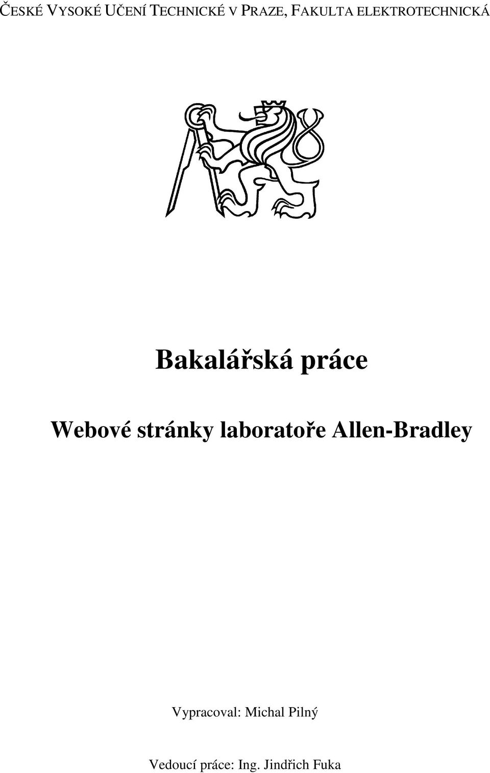 Webové stránky laboratoře Allen-Bradley