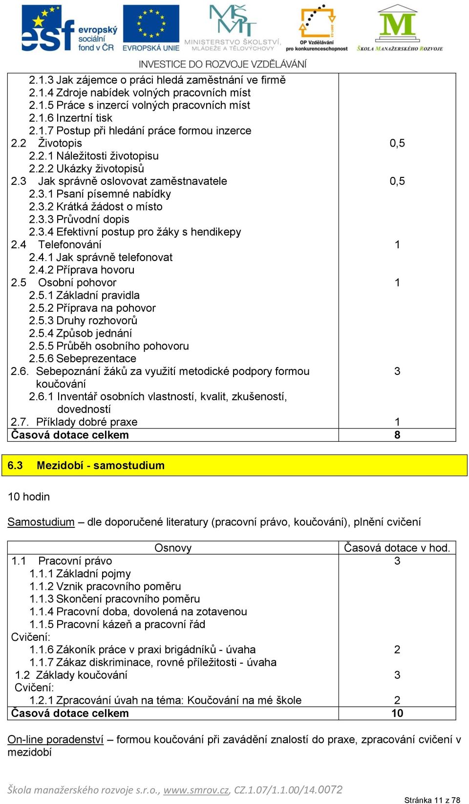 4 Telefonování 1 2.4.1 Jak správně telefonovat 2.4.2 Příprava hovoru 2.5 Osobní pohovor 1 2.5.1 Základní pravidla 2.5.2 Příprava na pohovor 2.5.3 Druhy rozhovorů 2.5.4 Způsob jednání 2.5.5 Průběh osobního pohovoru 2.