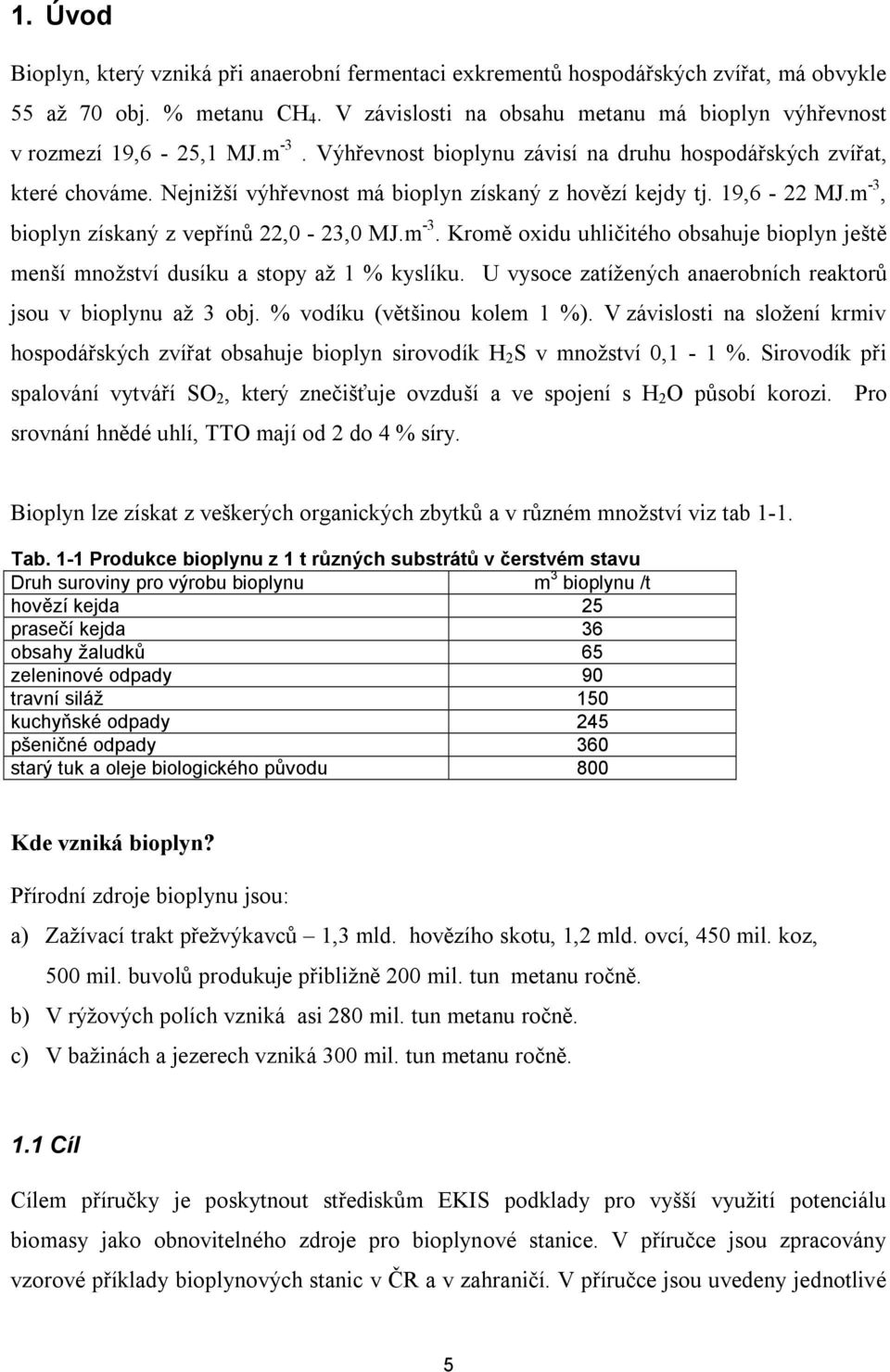 Nejnižší výhřevnost má bioplyn získaný z hovězí kejdy tj. 19,6-22 MJ.m -3, bioplyn získaný z vepřínů 22,0-23,0 MJ.m -3. Kromě oxidu uhličitého obsahuje bioplyn ještě menší množství dusíku a stopy až 1 % kyslíku.