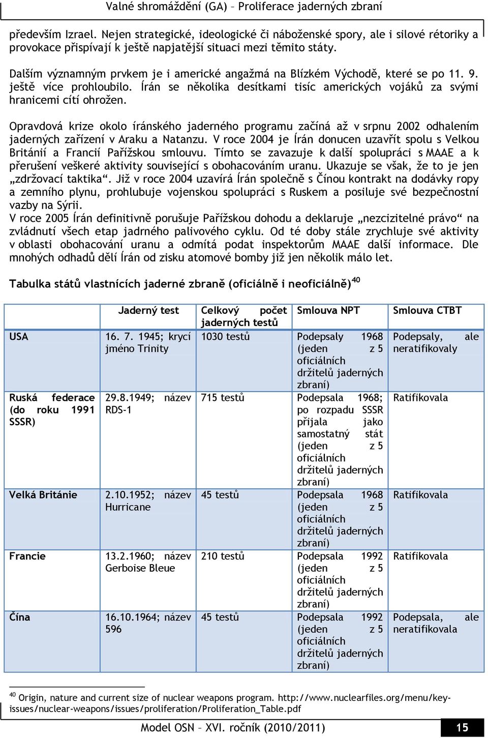 Opravdová krize okolo íránského jaderného programu začíná aţ v srpnu 2002 odhalením jaderných zařízení v Araku a Natanzu.