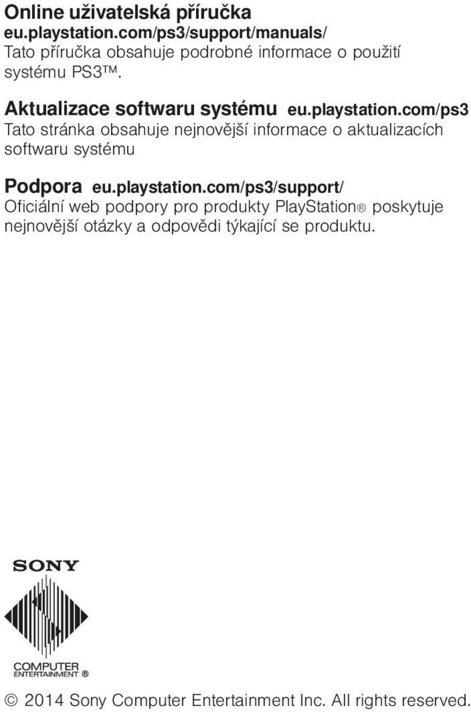 Aktualizace softwaru systému eu.playstation.