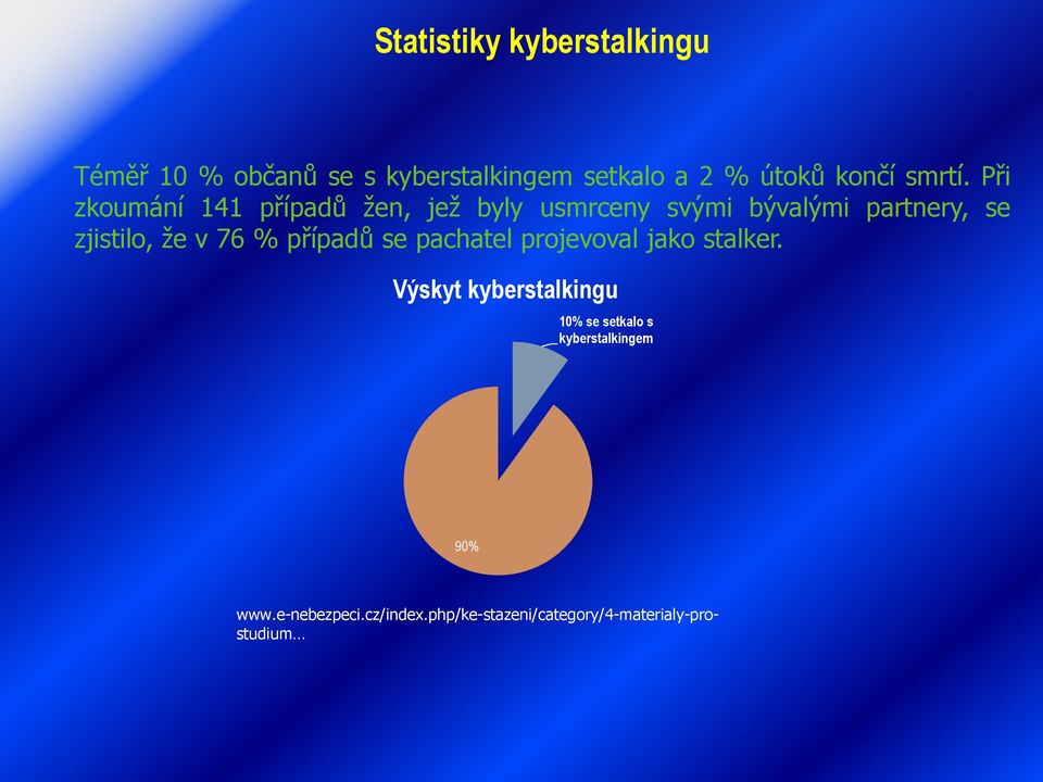 Při zkoumání 141 případů žen, jež byly usmrceny svými bývalými partnery, se zjistilo, že v