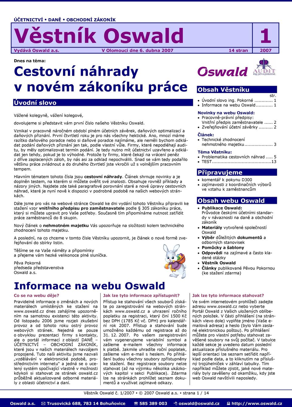 Vznikal v pracovně náročném období plném účetních závěrek, daňových optimalizací a daňových přiznání. První čtvrtletí roku je pro nás všechny hektické.