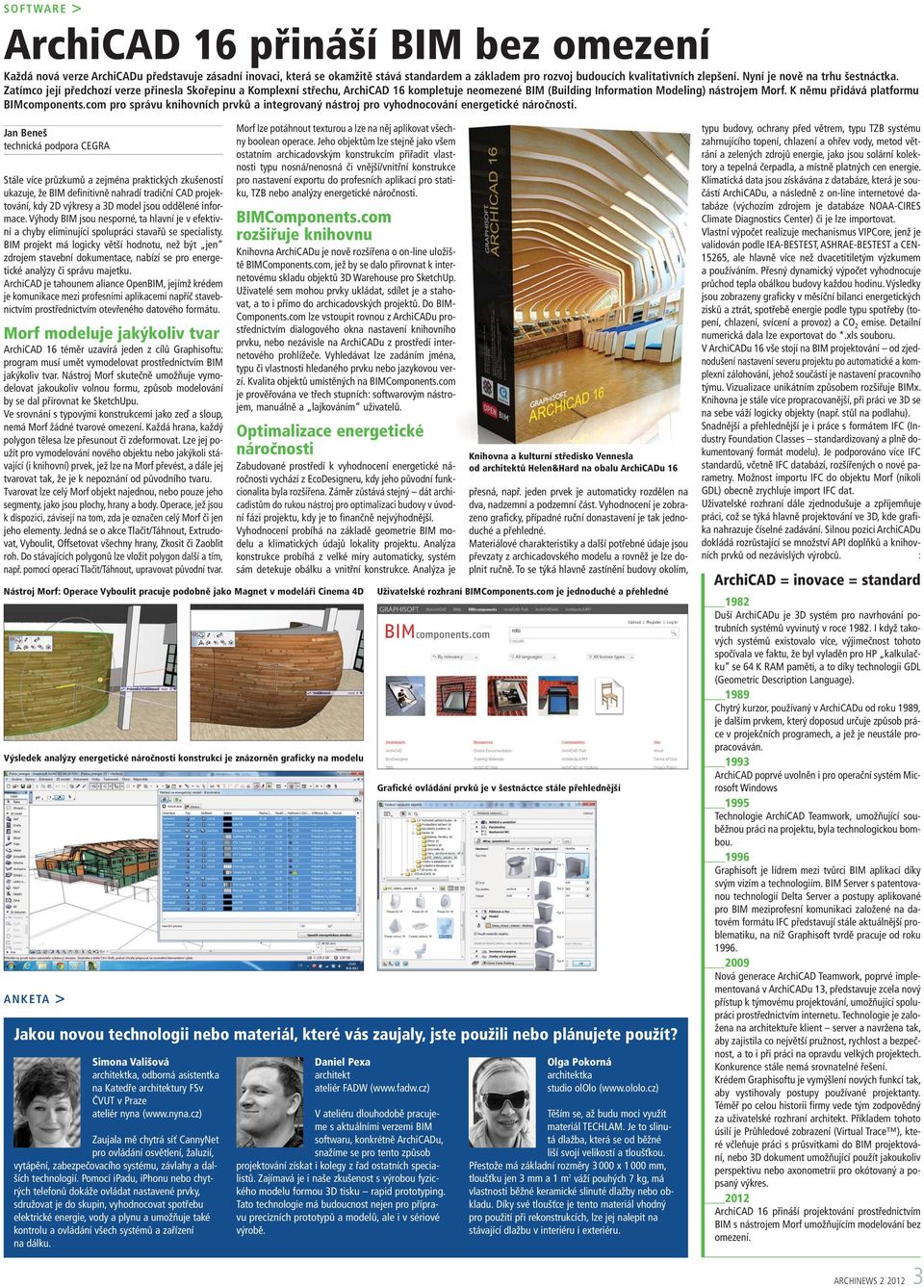 K němu přidává platformu BIMcomponents.com pro správu knihovních prvků a integrovaný nástroj pro vyhodnocování energetické náročnosti.