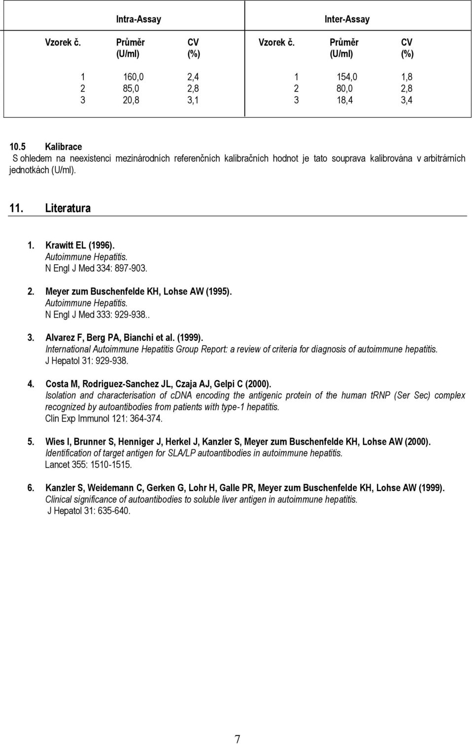 Autoimmune Hepatitis. N Engl J Med 334: 897-903. 2. Meyer zum Buschenfelde KH, Lohse AW (1995). Autoimmune Hepatitis. N Engl J Med 333: 929-938.. 3. Alvarez F, Berg PA, Bianchi et al. (1999).