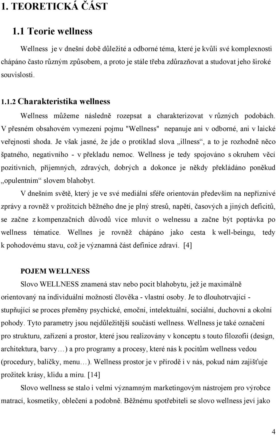 souvislosti. 1.1.2 Charakteristika wellness Wellness můţeme následně rozepsat a charakterizovat v různých podobách.