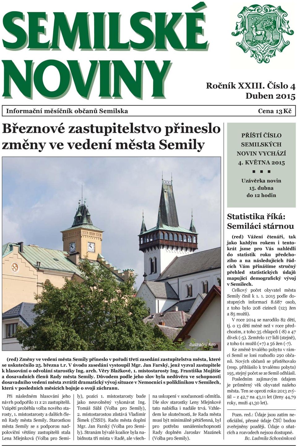 března t.r. V úvodu zasedání vystoupil Mgr. Jan Farský, jenž vyzval zastupitele k hlasování o odvolání starostky Ing. arch. Věry Blažkové, 1. místostarosty Ing.