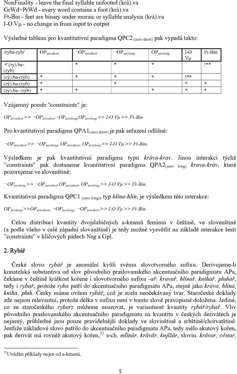 Vμ (ry).ba- * * *!** (ryb) (rý).ba-(rýb) * * * *!** (rý).ba-(ryb) * * * * (ry).