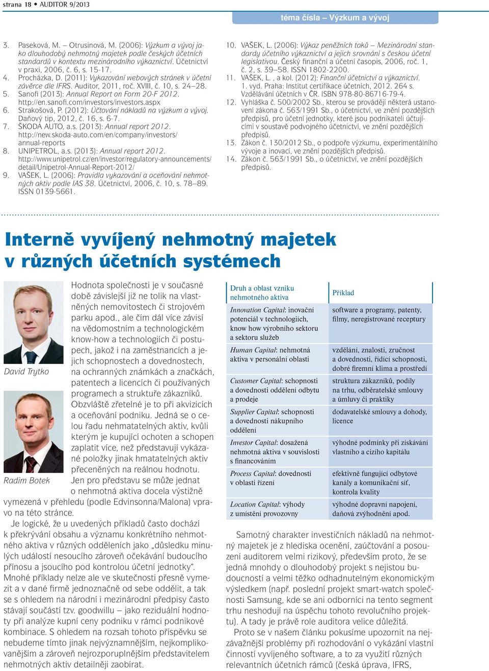 (2011): Vykazování webových stránek v účetní závěrce dle IFRS. Auditor, 2011, roč. XVIII, č. 10, s. 24 28. 5. Sanofi (2013): Annual Report on Form 20-F 2012. http://en.sanofi.com/investors/investors.