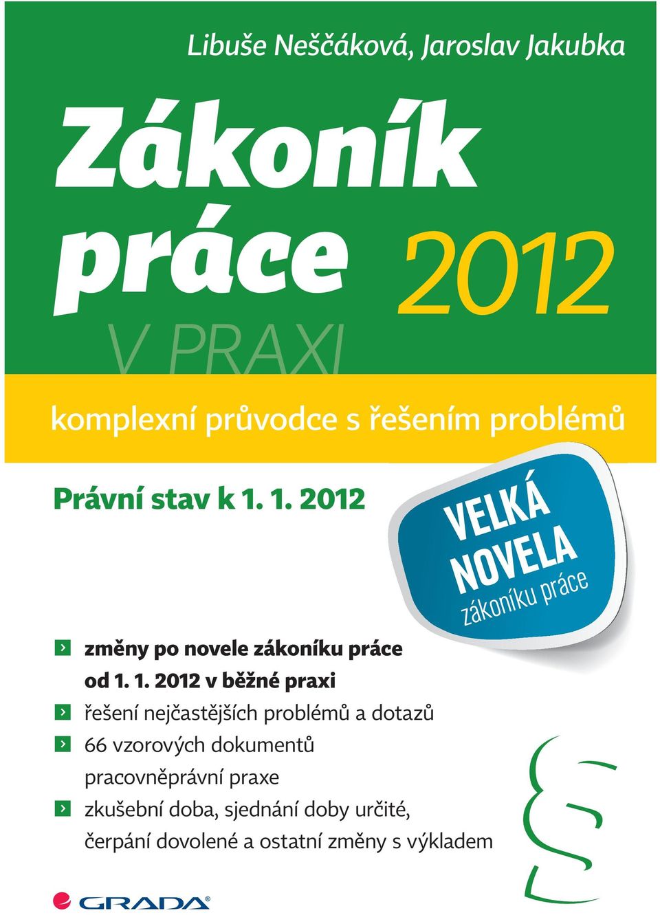 1. 2012 změny po novele zákoníku práce od 1.