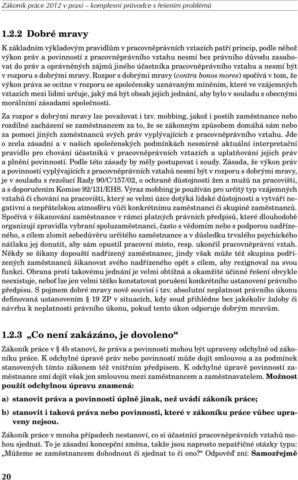 vztahu nesmí bez právního důvodu zasahovat do práv a oprávněných zájmů jiného účastníka pracovněprávního vztahu a nesmí být v rozporu s dobrými mravy.