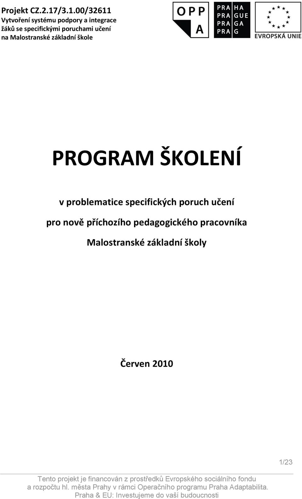 příchozího pedagogického pracovníka