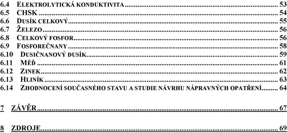 10 DUSIČNANOVÝ DUSÍK... 59 6.11 MĚĎ... 61 6.12 ZINEK... 62 6.13 HLINÍK... 63 6.