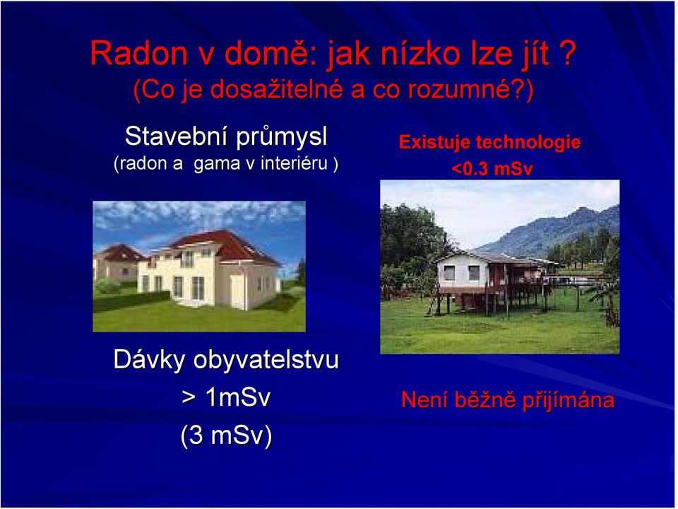 ) Stavební průmysl (radon a gama v interiéru ru )