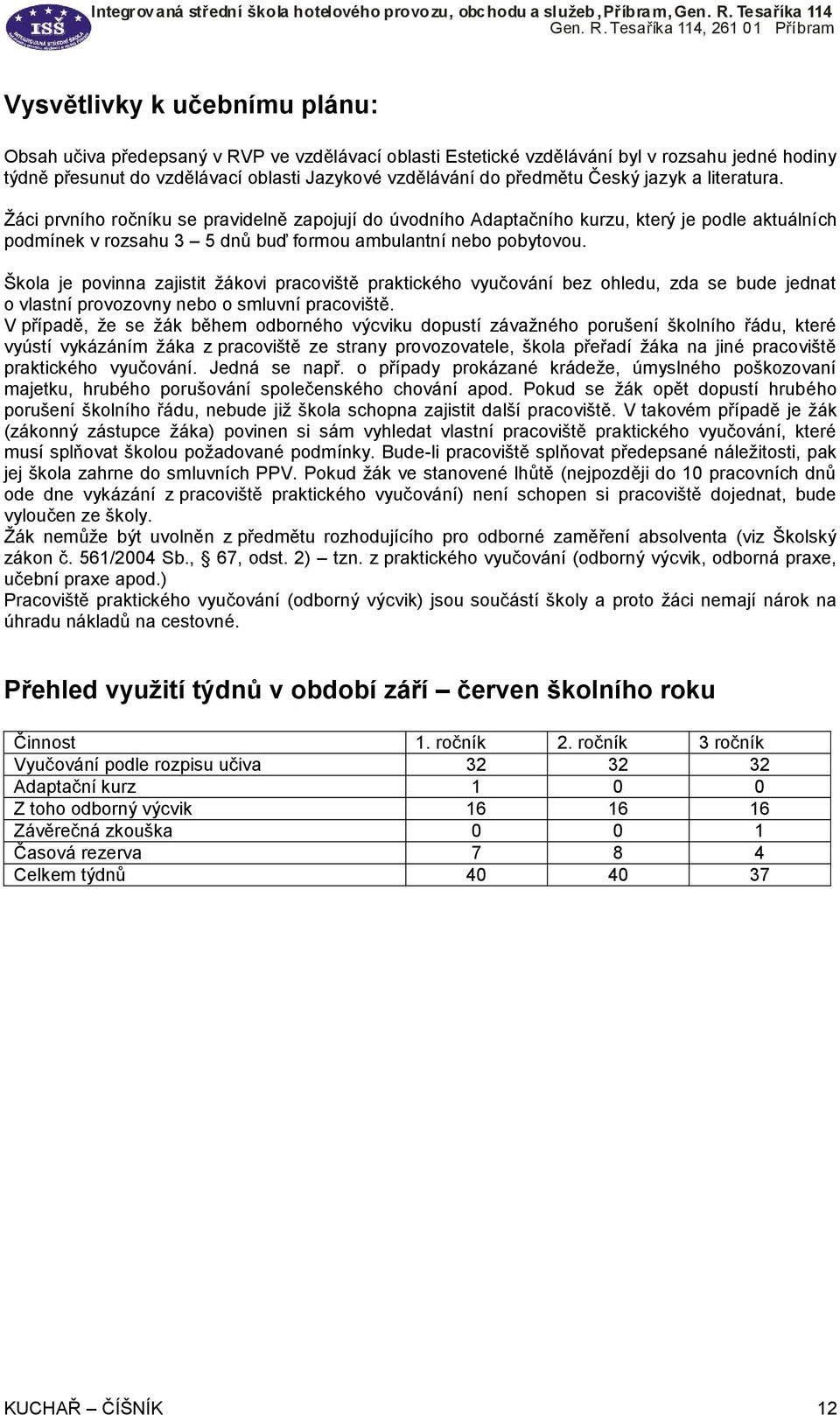 Škola je povinna zajistit žákovi pracoviště praktického vyučování bez ohledu, zda se bude jednat o vlastní provozovny nebo o smluvní pracoviště.