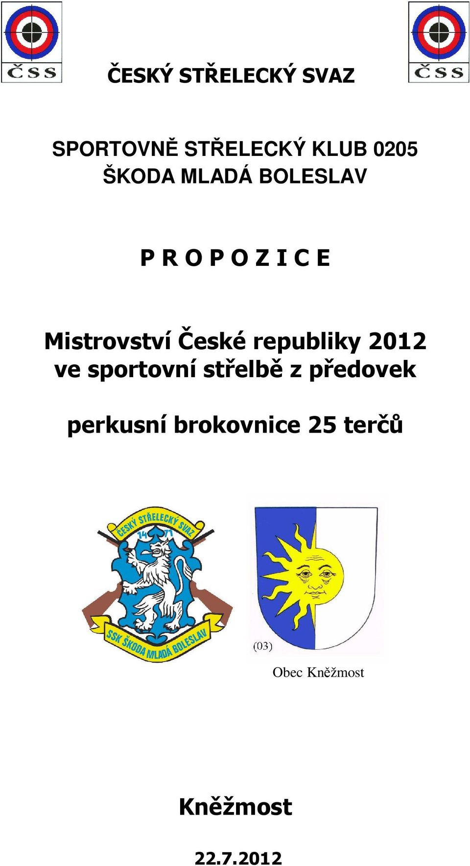 České republiky 2012 ve sportovní střelbě z předovek