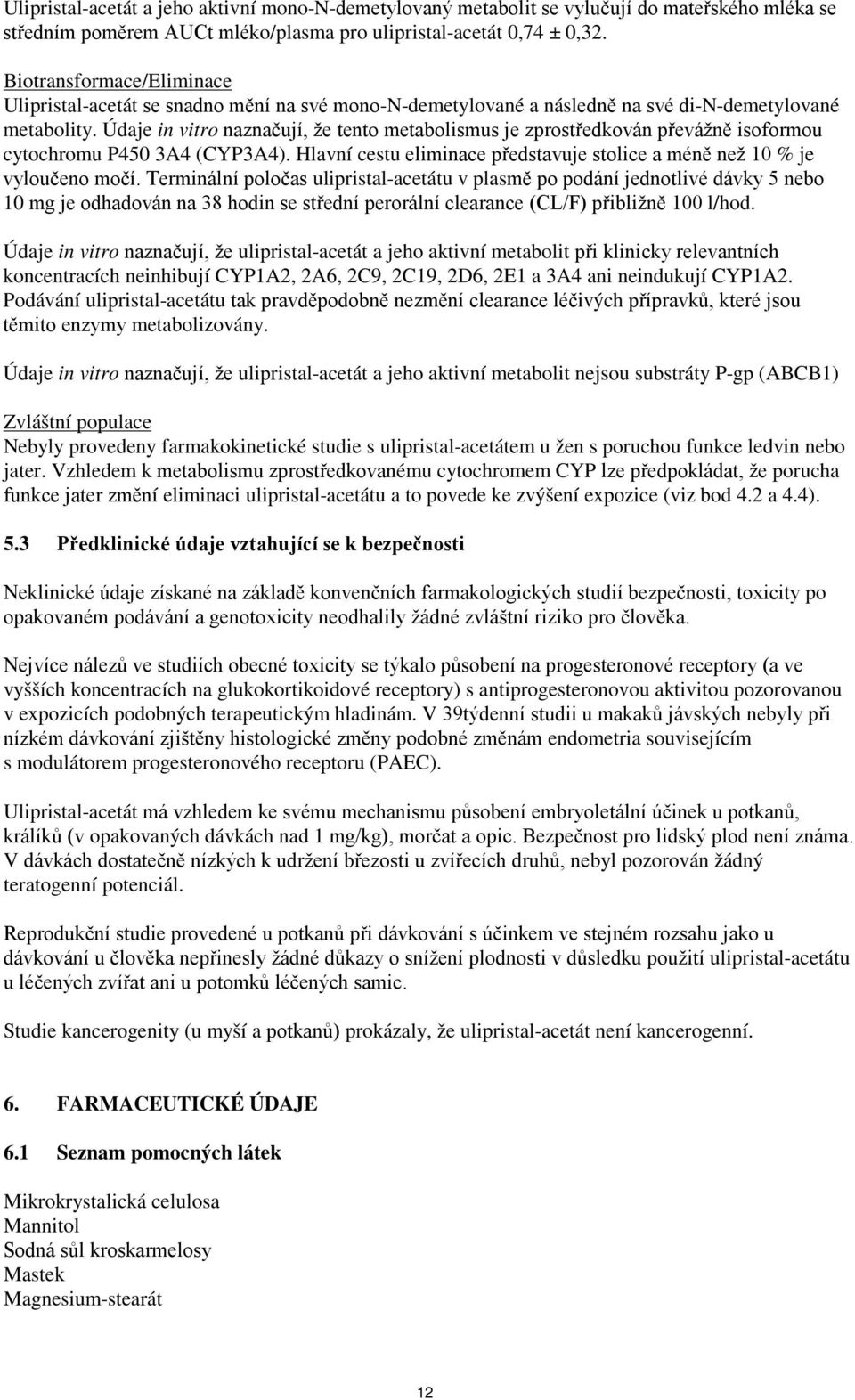 Údaje in vitro naznačují, že tento metabolismus je zprostředkován převážně isoformou cytochromu P450 3A4 (CYP3A4). Hlavní cestu eliminace představuje stolice a méně než 10 % je vyloučeno močí.