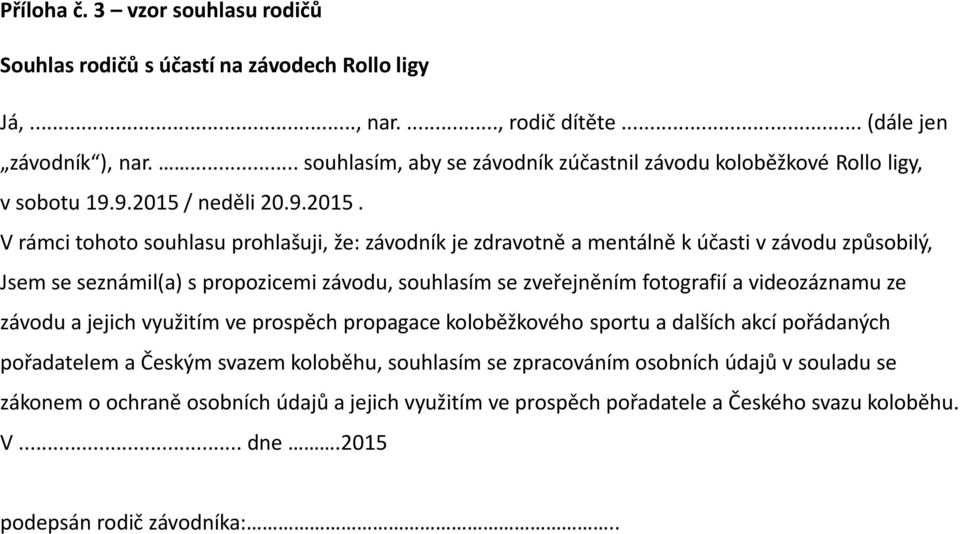 / neděli 20.9.2015.