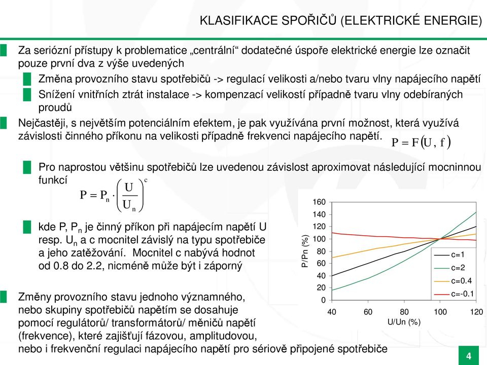 vyžívána první možnost, která vyžívá závislosti inného p íkon na velikosti p ípadn frekvenci napájecího nap tí.