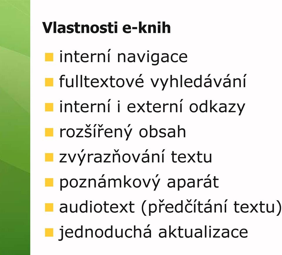 obsah zvýrazňování textu poznámkový aparát