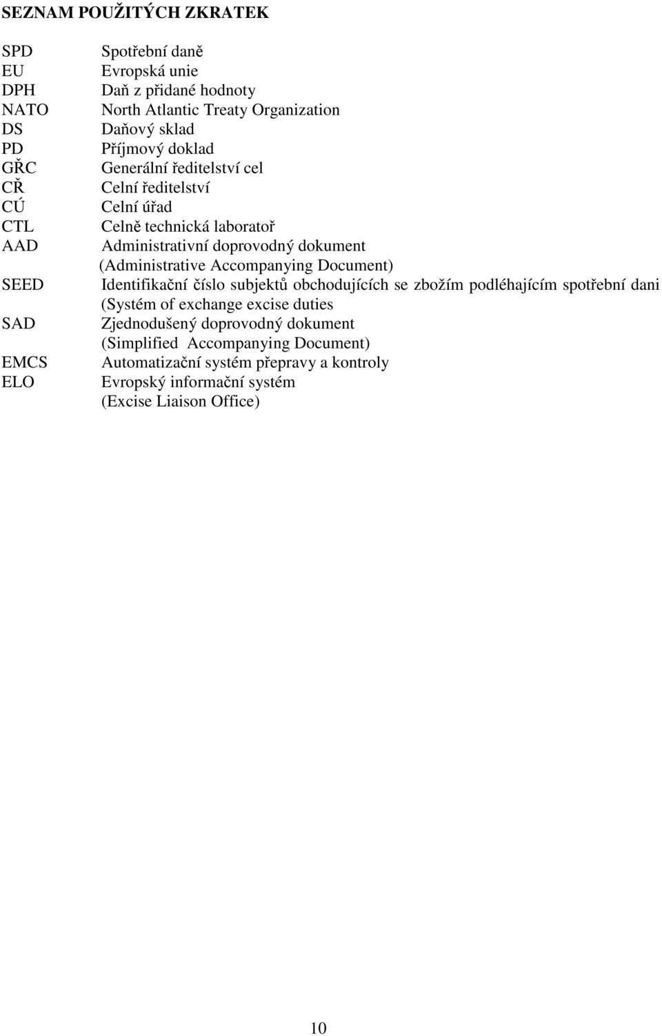 dokument (Administrative Accompanying Document) Identifikační číslo subjektů obchodujících se zbožím podléhajícím spotřební dani (Systém of exchange excise