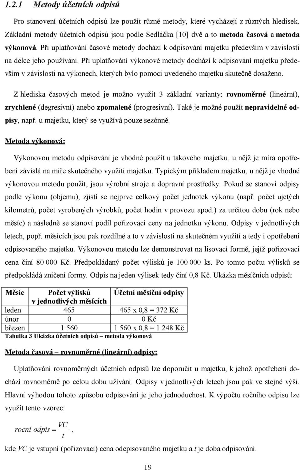 Při uplatňování časové metody dochází k odpisování majetku především v závislosti na délce jeho používání.