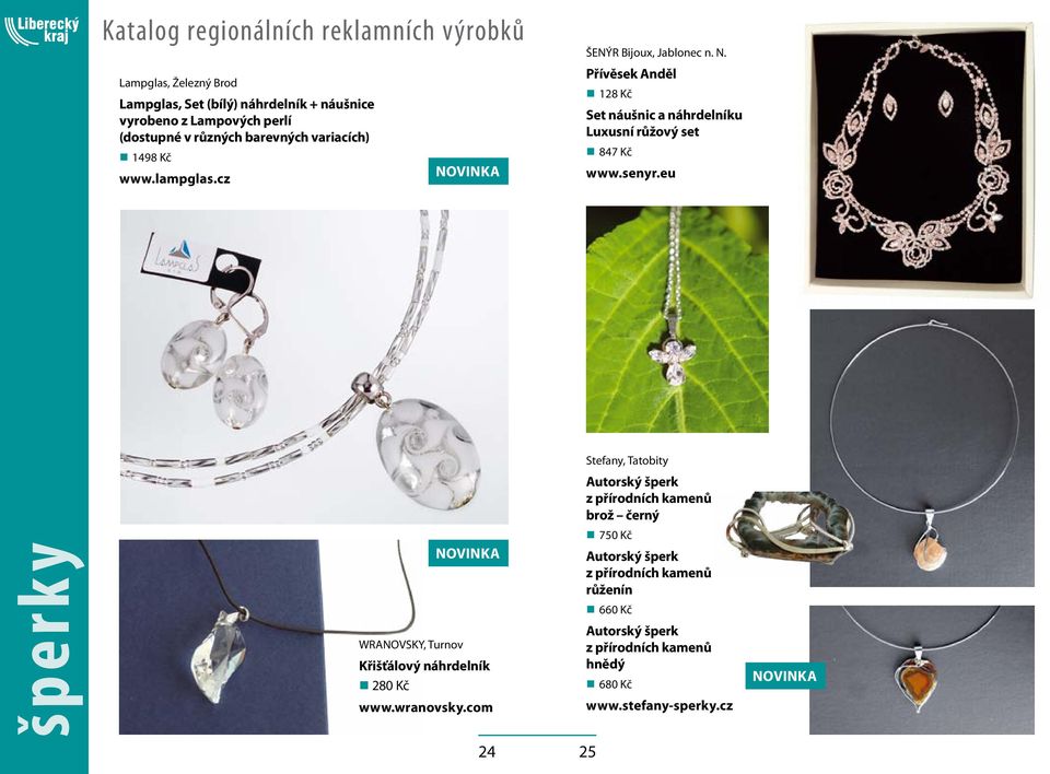 senyr.eu šperky WRANOVSKY, Turnov Křišťálový náhrdelník 280 Kč www.wranovsky.