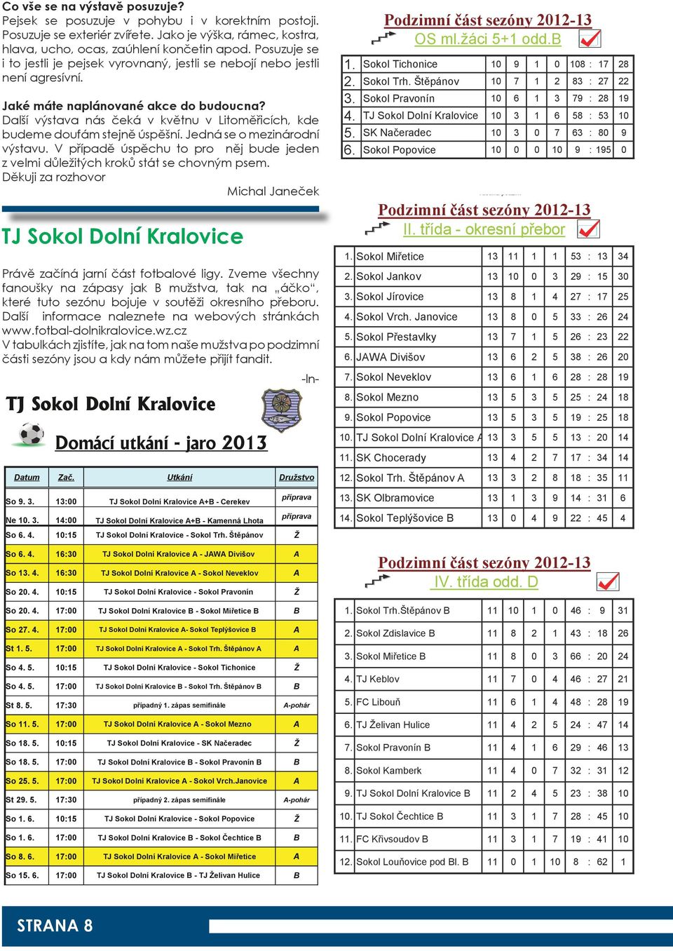 Další výstava nás čeká v květnu v Litoměřicích, kde budeme doufám stejně úspěšní. Jedná se o mezinárodní výstavu. V případě úspěchu to pro něj bude jeden z velmi důležitých kroků stát se chovným psem.