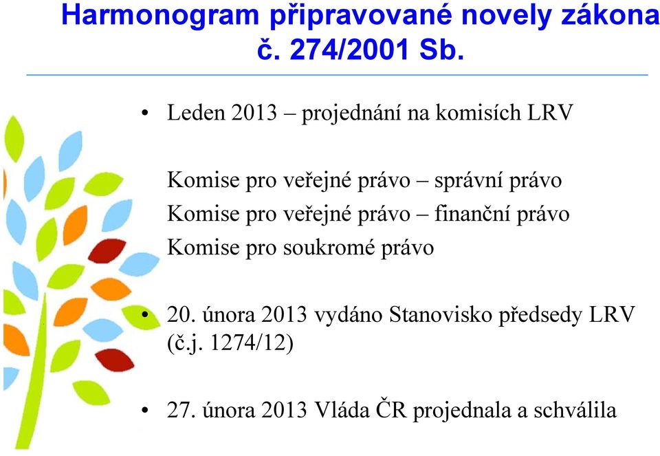 Komise pro veřejné právo finanční právo Komise pro soukromé právo 20.