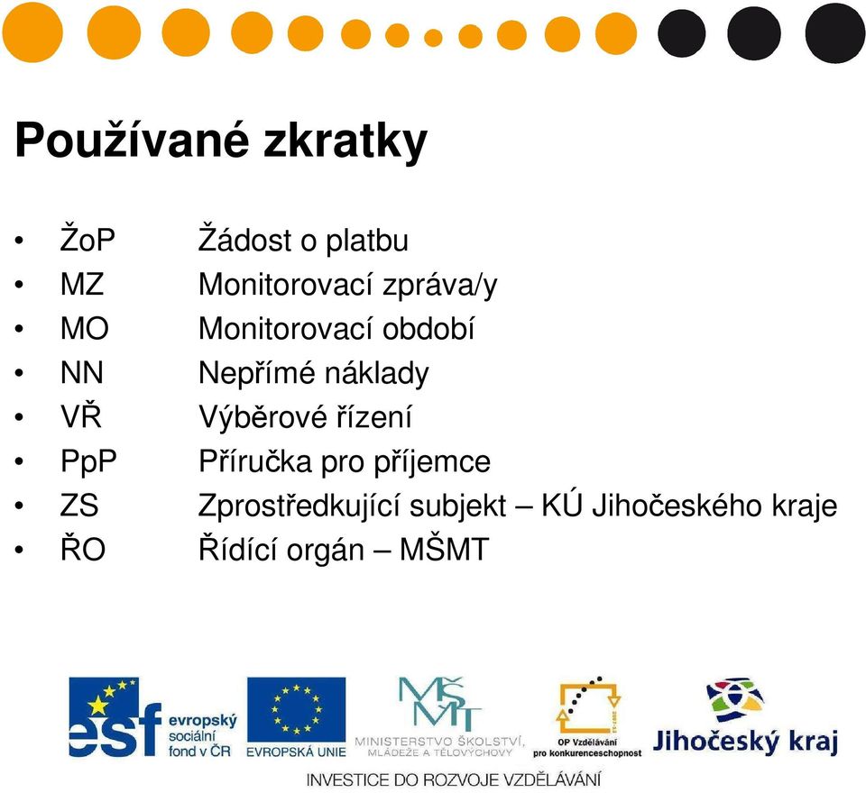 Výběrové řízení PpP Příručka pro příjemce ZS