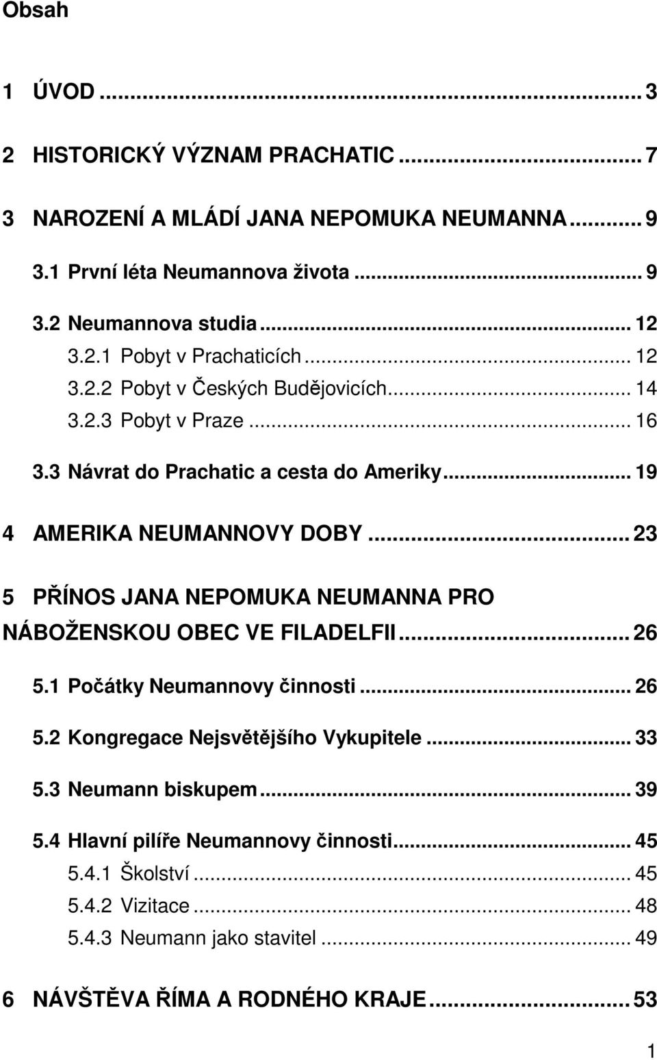 .. 23 5 PŘÍNOS JANA NEPOMUKA NEUMANNA PRO NÁBOŽENSKOU OBEC VE FILADELFII... 26 5.1 Počátky Neumannovy činnosti... 26 5.2 Kongregace Nejsvětějšího Vykupitele... 33 5.