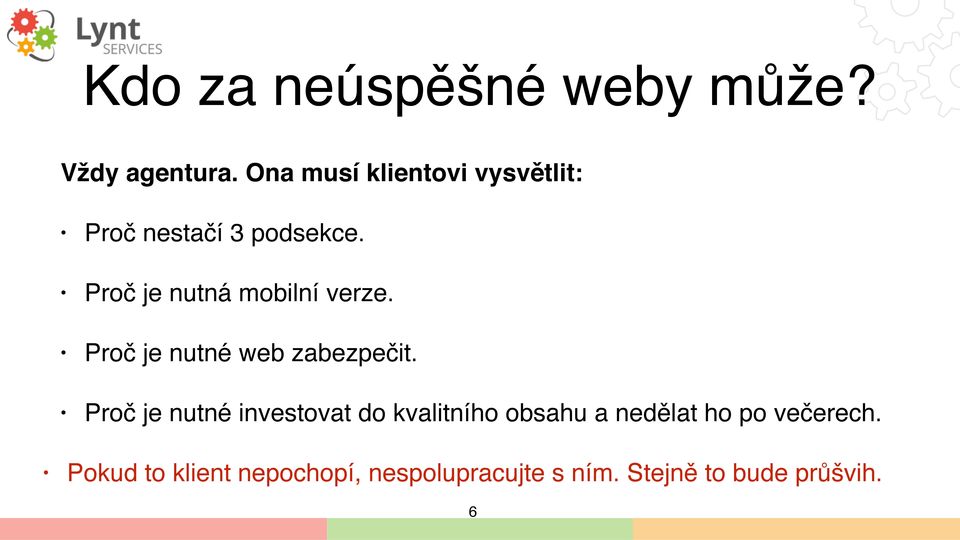 Proč je nutná mobilní verze. Proč je nutné web zabezpečit.