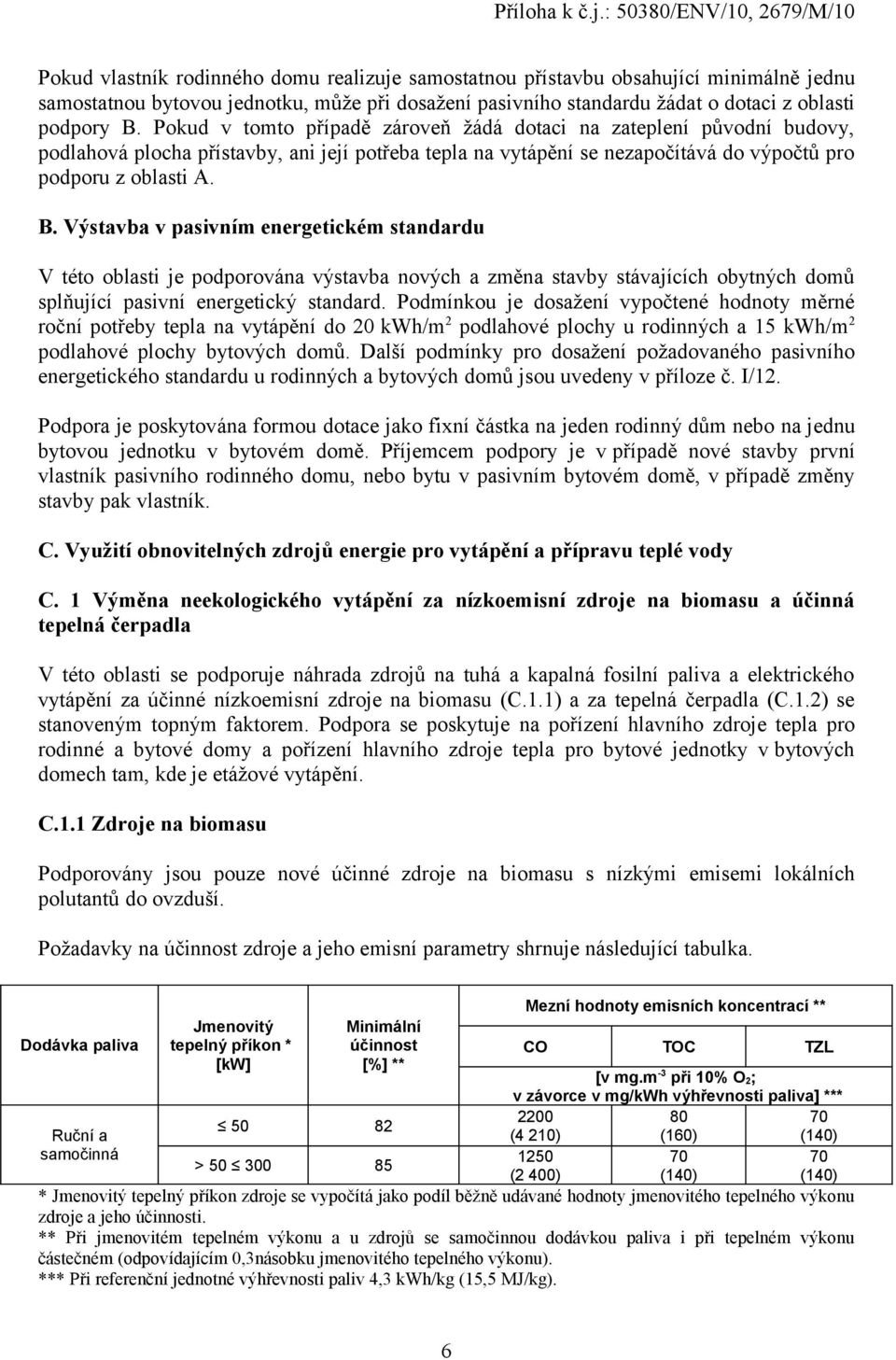 Výstavba v pasivním energetickém standardu V této oblasti je podporována výstavba nových a změna stavby stávajících obytných domů splňující pasivní energetický standard.