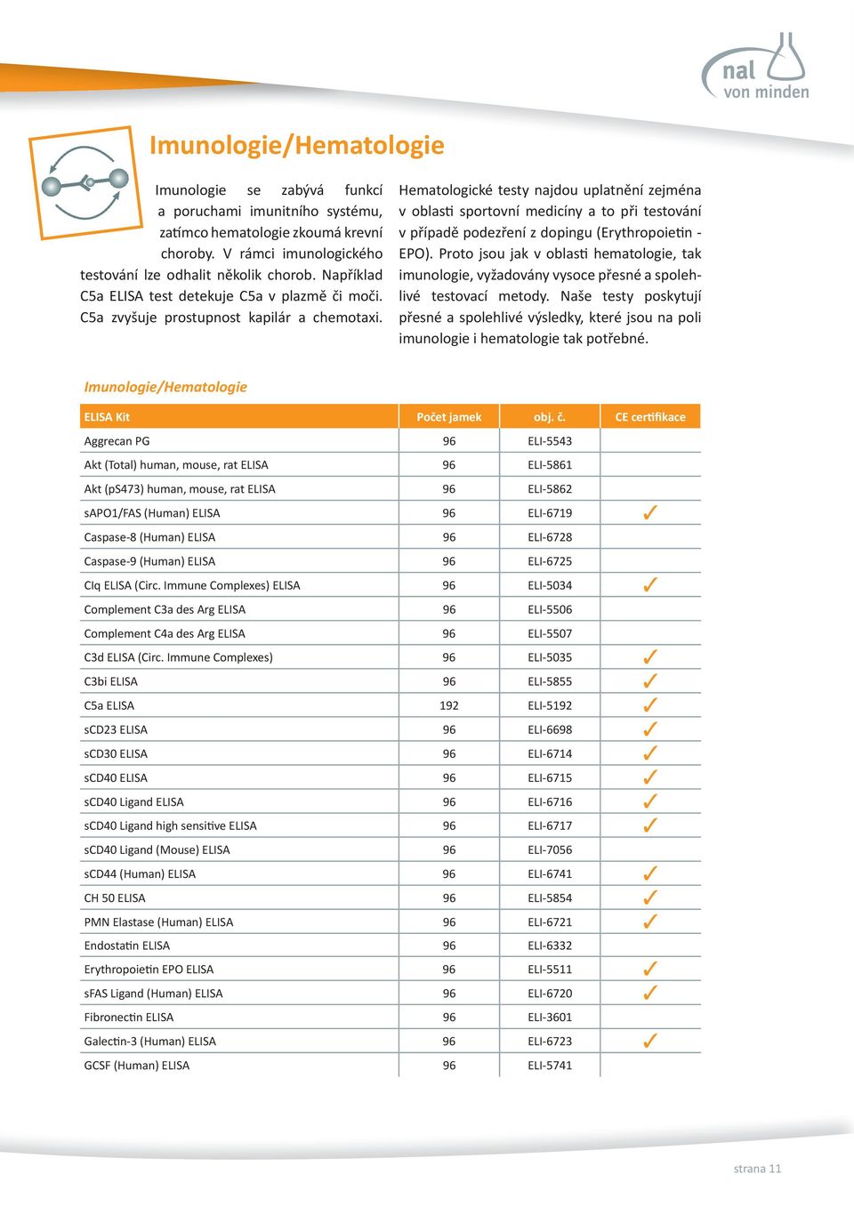 Hematologické testy najdou uplatnění zejména v oblasti sportovní medicíny a to při testování v případě podezření z dopingu (Erythropoietin - EPO).