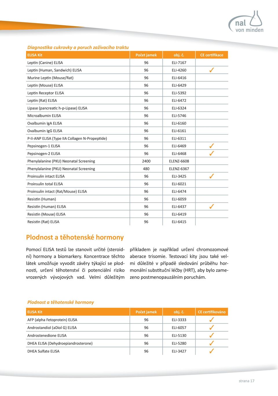 ELI-6161 P-II-ANP ELISA (Type IIA Collagen N-Propeptide) 96 ELI-6311 Pepsinogen-1 ELISA 96 ELI-6469 Pepsinogen-2 ELISA 96 ELI-6468 Phenylalanine (PKU) Neonatal Screening 2400 ELENZ-6608 Phenylalanine