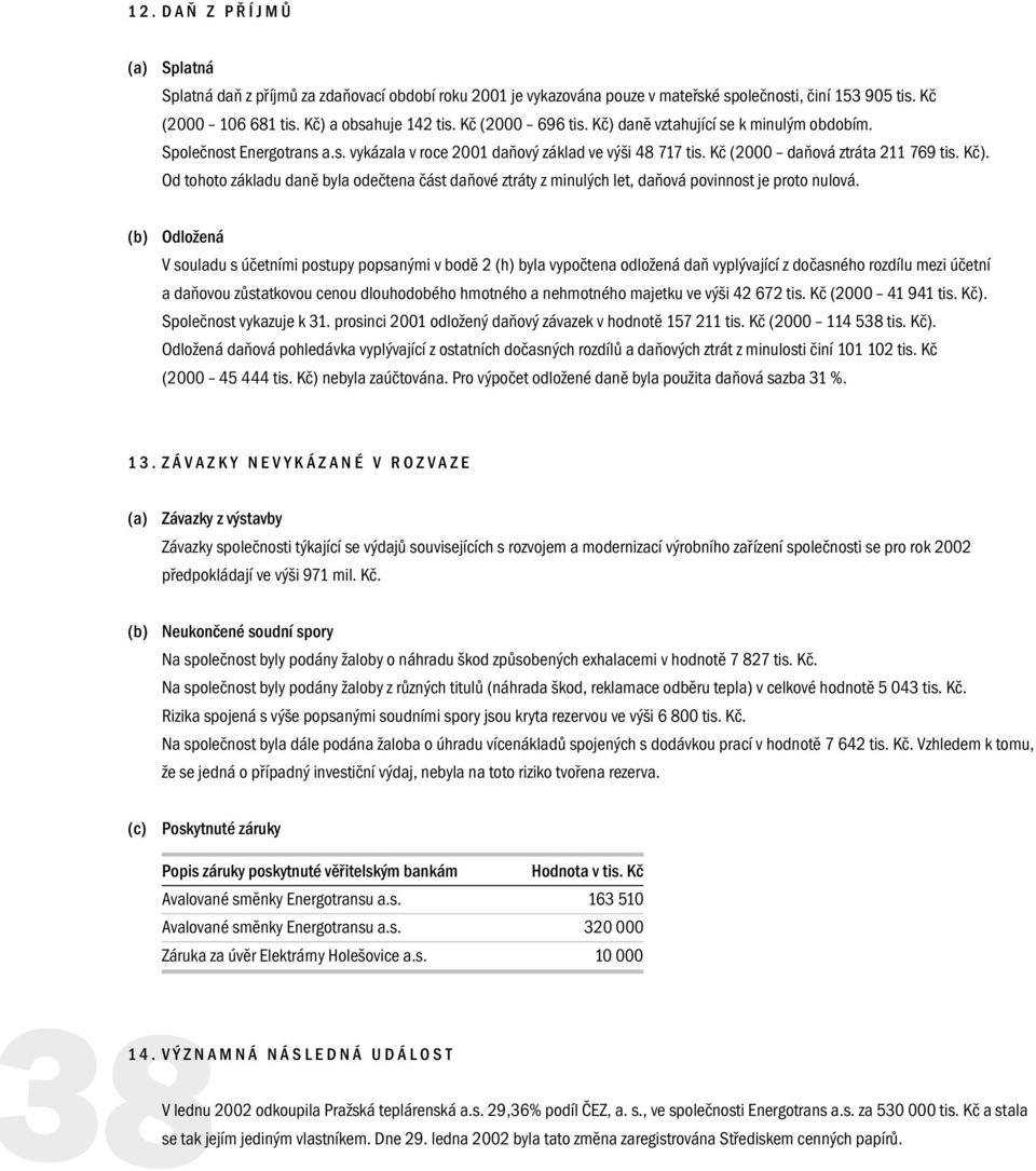 (b) Odložená V souladu s účetními postupy popsanými v bodě 2 (h) byla vypočtena odložená daň vyplývající z dočasného rozdílu mezi účetní a daňovou zůstatkovou cenou dlouhodobého hmotného a nehmotného