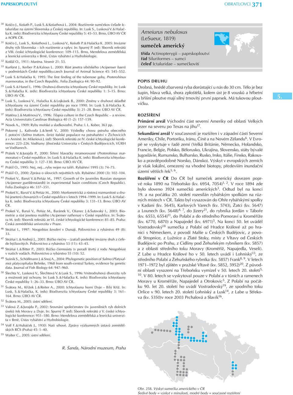 2005: Invázne druhy rýb Slovenska ich rozšírenie a vplyv. In: Spurný P. (ed): Sborník referátů z VIII.