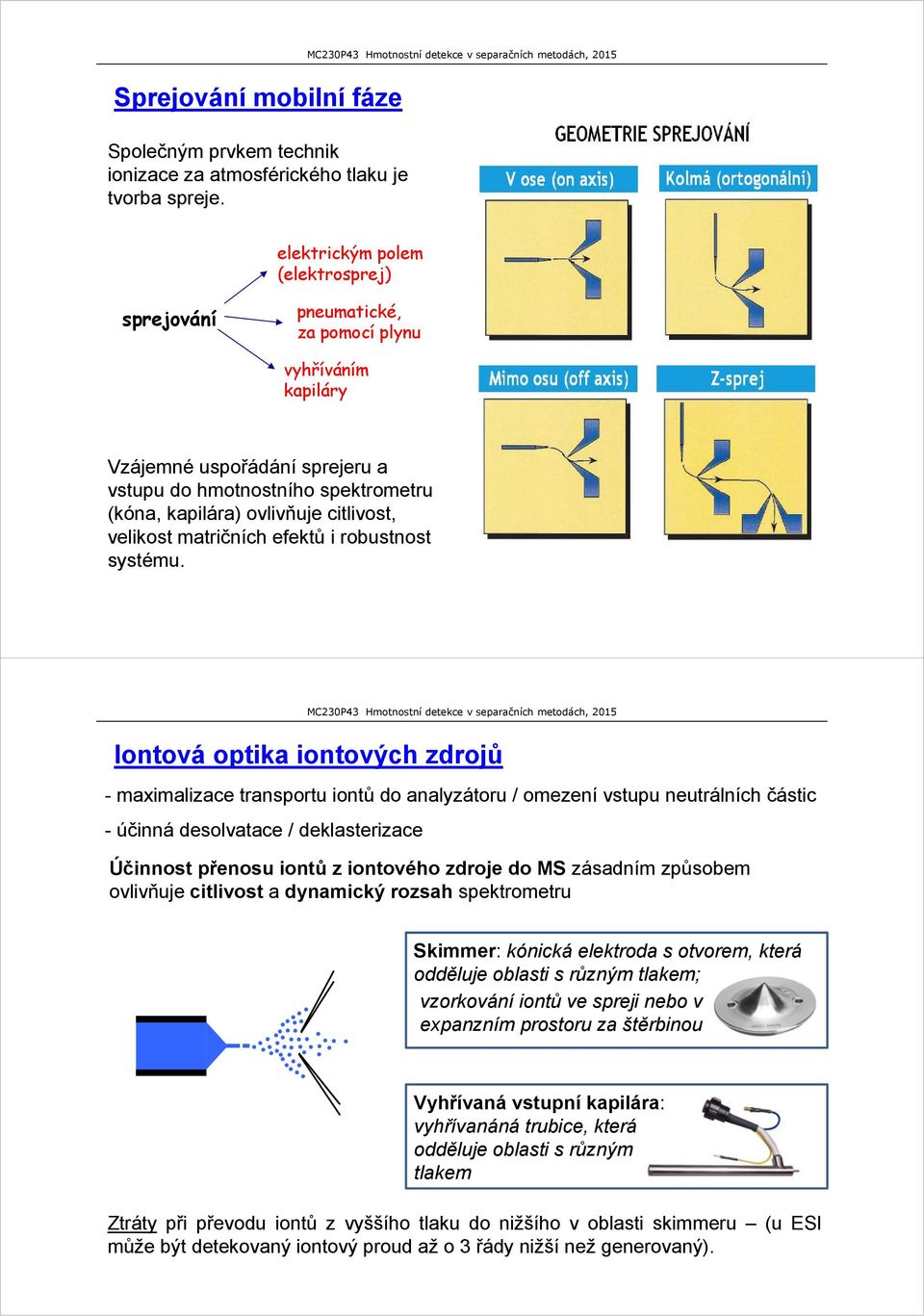 velikost matričních efektů i robustnost systému.