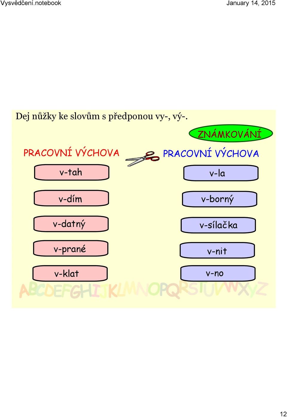 v-datný v-prané v-klat PRACOVNÍ