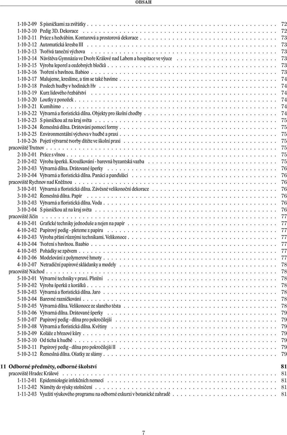 ............................................. 73 1-10-2-14 Návštěva Gymnázia ve Dvoře Králové nad Labem a hospitace ve výuce......................... 73 1-10-2-15 Výroba leporel a ozdobných bločků.