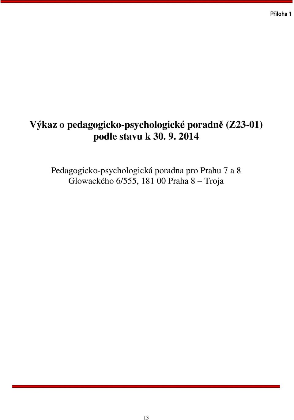 2014 Pedagogicko-psychologická poradna pro