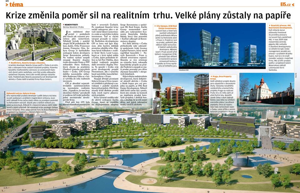 Loni část areálu odkoupila společnost Skanska, která zde rovněž plánuje výstavbu bytů. Podobně jako Neocity pozastavila své developerské aktivity v Česku další izraelská firma Plaza Centers.