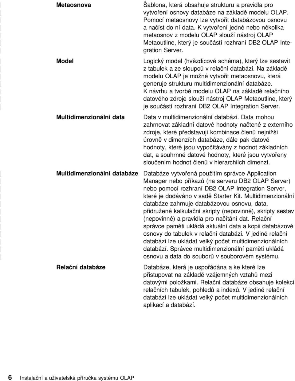 Model Logický model (hvězdicové schéma), který lze sestavit z tabulek a ze sloupců v relační databázi.