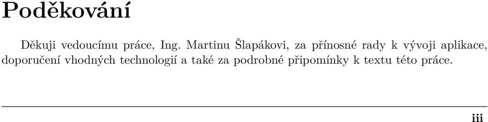 aplikace, doporučení vhodných technologií a