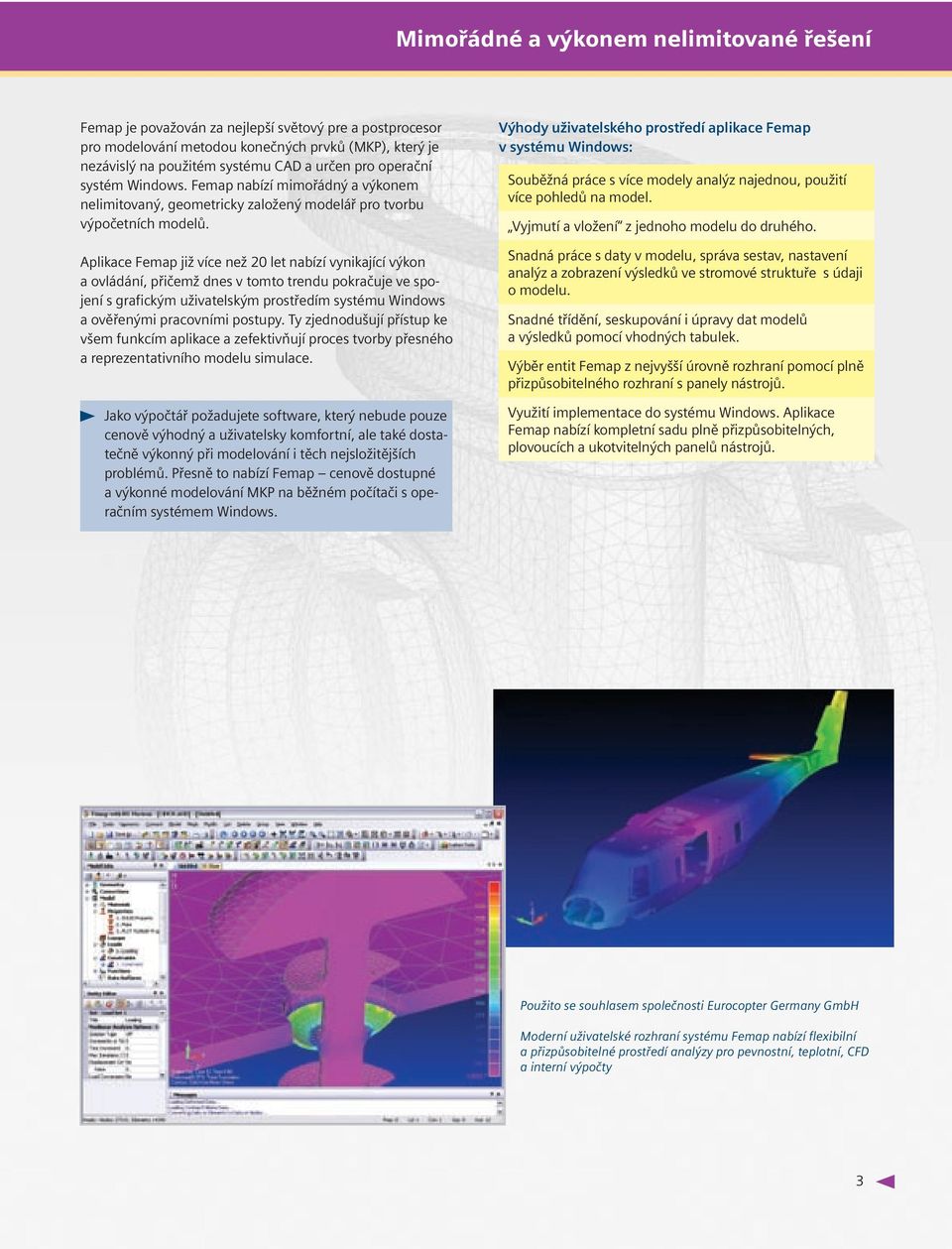 Aplikace Femap již více než 20 let nabízí vynikající výkon a ovládání, přičemž dnes v tomto trendu pokračuje ve spojení s grafickým uživatelským prostředím systému Windows a ověřenými pracovními