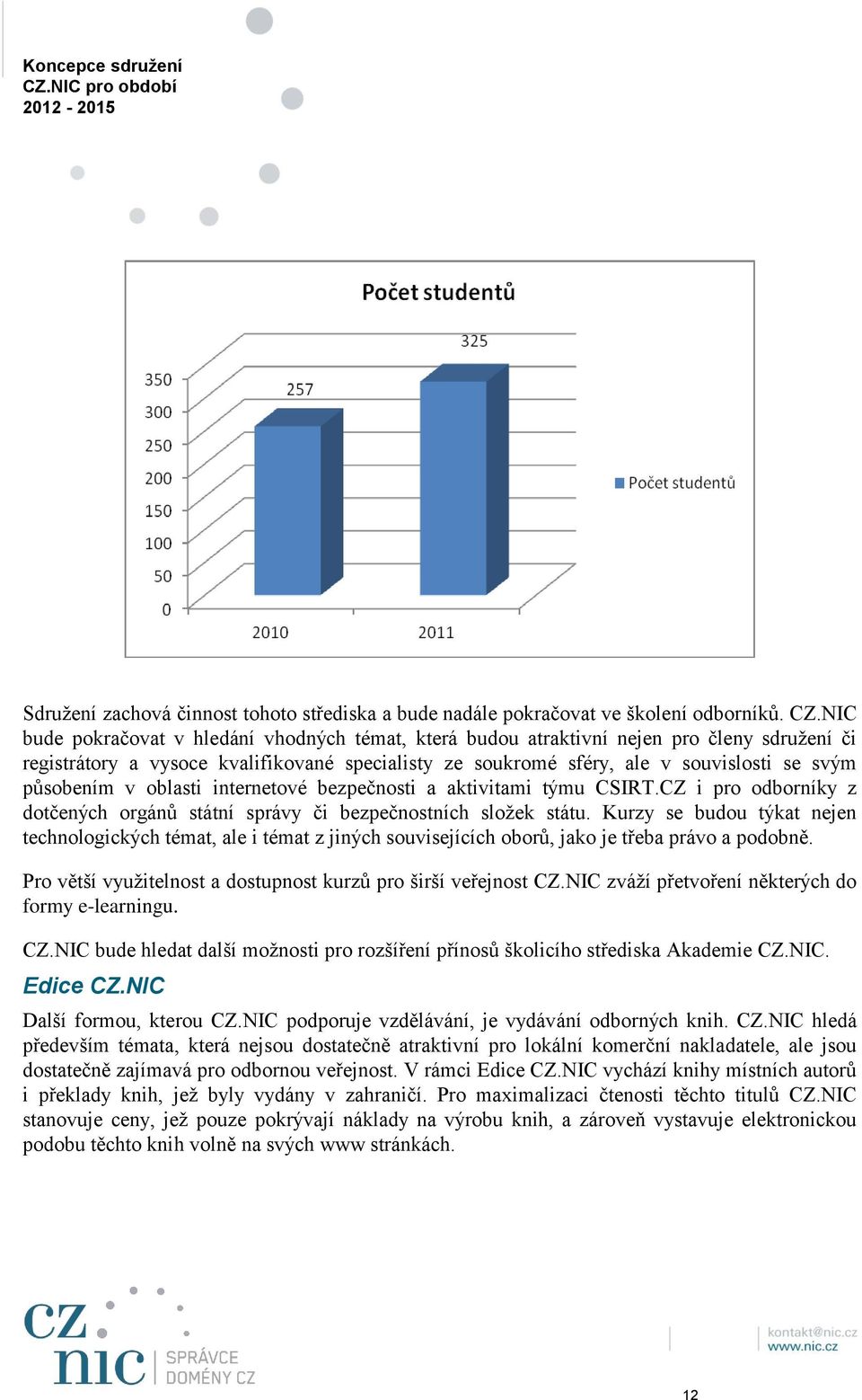 v oblasti internetové bezpečnosti a aktivitami týmu CSIRT.CZ i pro odborníky z dotčených orgánů státní správy či bezpečnostních složek státu.